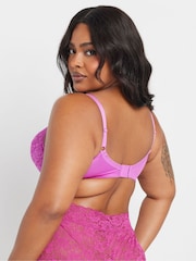 Yours Curve Pink Lace Total Support Bra - Image 7 of 10