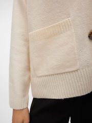 VERO MODA Cream V-Neck Button Through Cardigan - Image 4 of 5