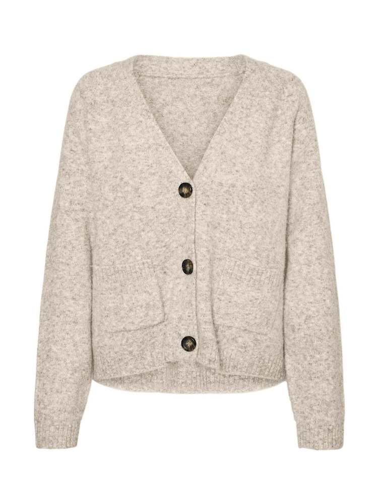 VERO MODA Cream V-Neck Button Through Cardigan - Image 5 of 5