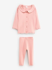 Pink Ribbed Set 2 Piece - Image 1 of 1