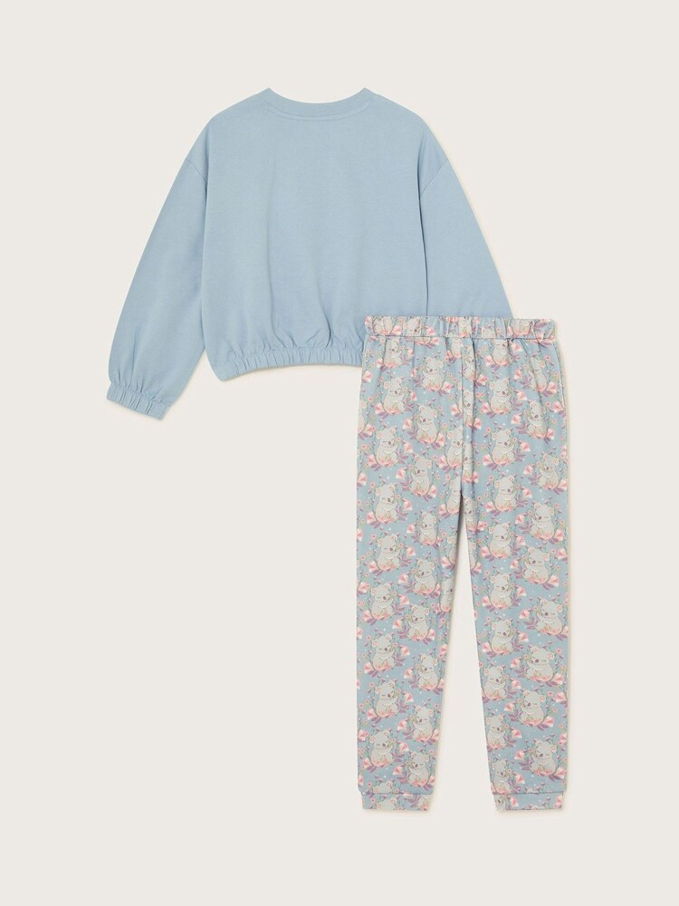 Monsoon Dlouhý rukáv Koala Potisk 100% Bavlněné pyžamo Set - Obrázek 2 z 4