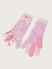 Monsoon Purple Sparkle Unicorn Novelty Gloves - Image 1 of 2