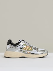 Reiss Gunmetal/Black Volt Overlay Logo Running Trainers - Image 1 of 5