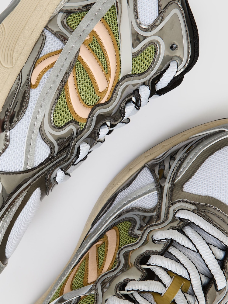 Reiss Gunmetal/Black Volt Overlay Logo Running Trainers - Image 5 of 5