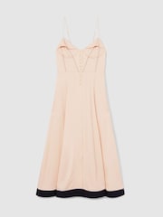 Reiss Neutral Virginia Atelier Corset Midi Dress - Image 2 of 8
