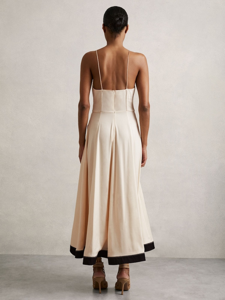 brown corset midi dress Yvette Corset Midi Dress main image 0
