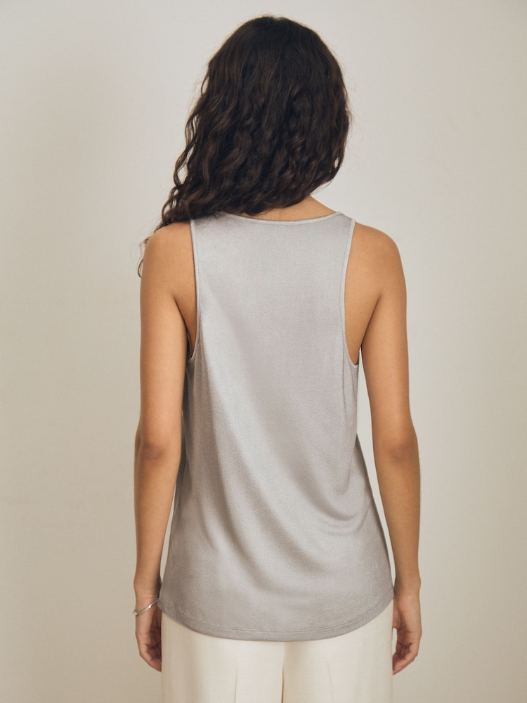 Reiss Silver Branden Atelier Scoop-Neck Vest - Image 5 of 6
