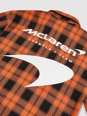 Reiss Papaya Orange/Black McLaren F1 Team Check Logo Overshirt - Image 7 of 9