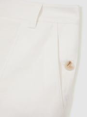 Reiss White Ashby Linen Shorts - Image 6 of 6