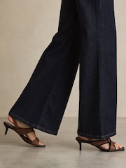 Reiss Tan Candice Leather Link-Strap Low-Heel Sandals - Image 6 of 6