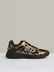 Reiss Electric Brown Volt Overlay Logo Running Trainers - Image 1 of 5