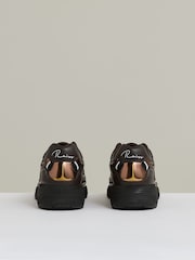 Reiss Electric Brown Volt Overlay Logo Running Trainers - Image 3 of 5