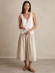 Reiss Ivory/Neutral Wren Layered Sleeveless Midi Dress - Image 1 of 5