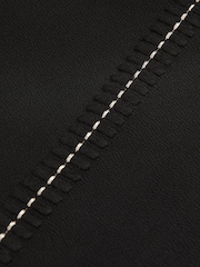 Reiss Black Daria Atelier Crepe Wide Leg Stitch Trousers - Image 7 of 7