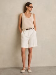 Off White - Reiss Nicole Leather Mary-Jane Shoes - Image 2 of 5