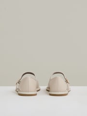 Off White - Reiss Nicole Leather Mary-Jane Shoes - Image 3 of 5