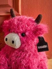Pink Hamish The Highland Cow Doorstop - Image 2 of 5