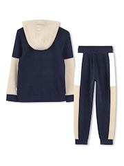 BOSS Blue Logo Colourblock Zip-Up Hoodie And Joggers Set - Image 3 of 14