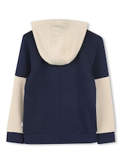 BOSS Blue Logo Colourblock Zip-Up Hoodie And Joggers Set - Image 9 of 14