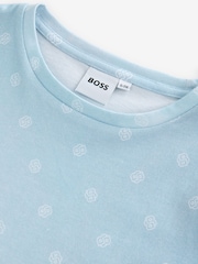 BOSS Blue 100% Cotton Short Sleeve Graphic T-Shirt - Image 3 of 5
