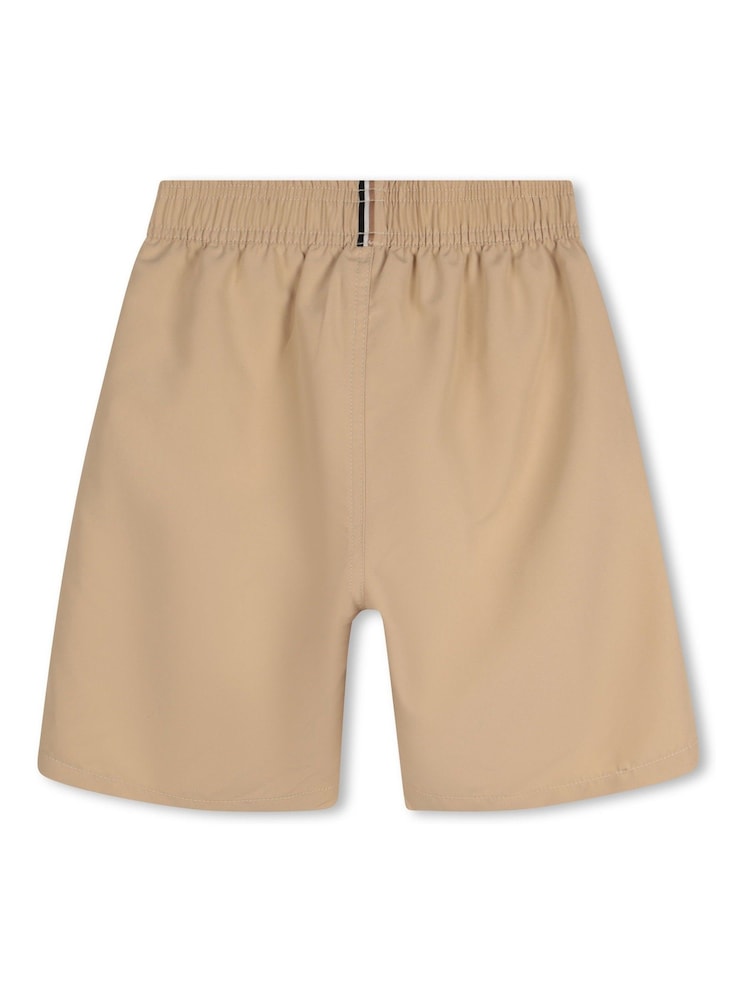 BOSS Natural Vertical Logo Swim Shorts - Image 2 of 2