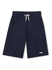 BOSS Blue Logo Jersey Shorts - Image 1 of 2