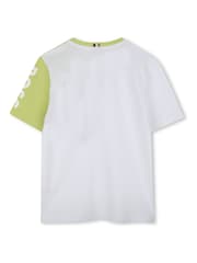 BOSS White Colourblock Sleeve Logo Short Sleeve T-Shirt - Image 2 of 2