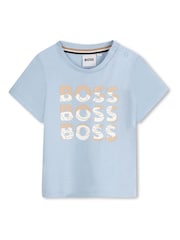 BOSS Blue Baby Logo Short Sleeve T-Shirt - Image 1 of 4