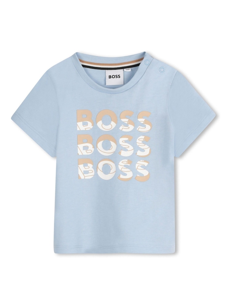BOSS Blue Baby Logo Short Sleeve T-Shirt - Image 1 of 4