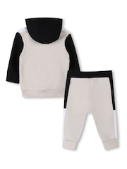 BOSS Natural Logo Baby Zip Up Hoodie And Joggers Set - Image 2 of 6