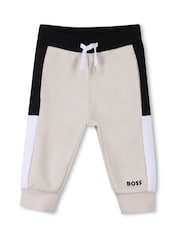 BOSS Natural Logo Baby Zip Up Hoodie And Joggers Set - Image 4 of 6