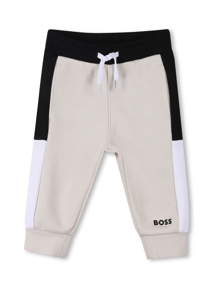 BOSS Natural Logo Baby Zip Up Hoodie And Joggers Set - Image 4 of 6