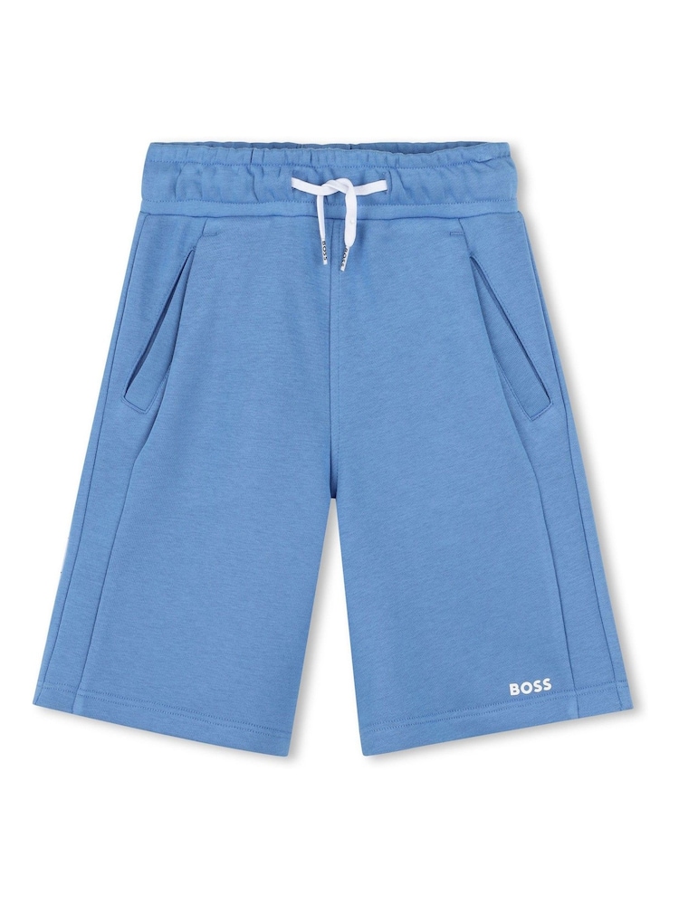 BOSS Blue Logo Jersey Shorts - Image 2 of 3