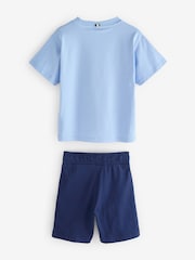 BOSS Blue Logo Short Sleeve T-Shirt & Short Loungewear Set - Image 2 of 8