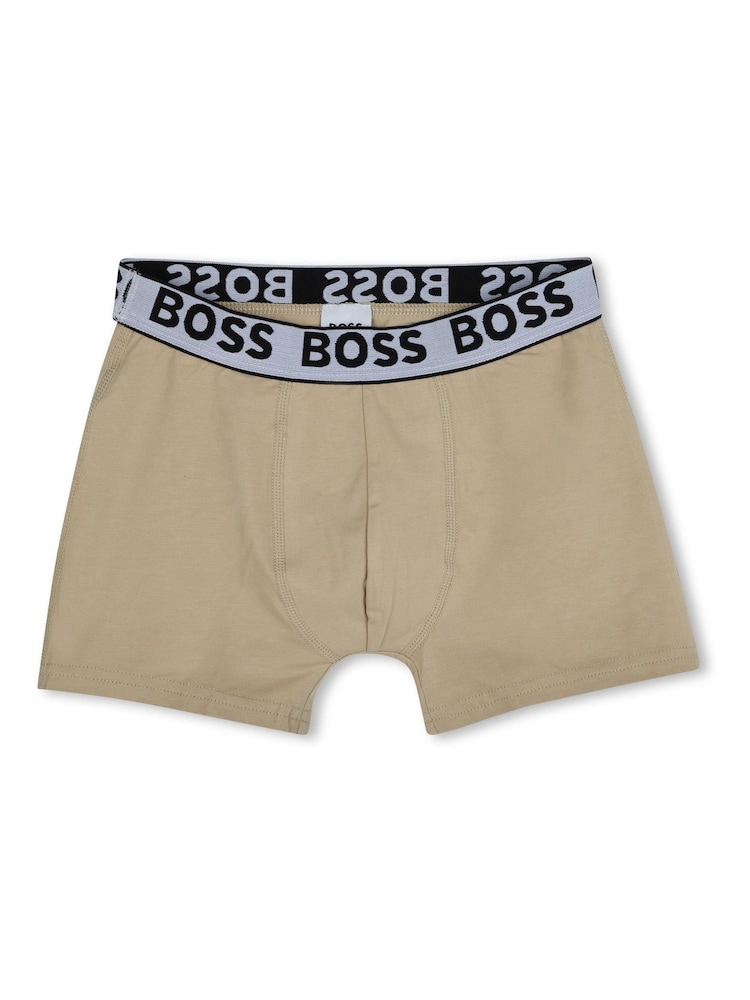 BOSS Natural Logo Boxers 3 Pack - Image 4 of 8