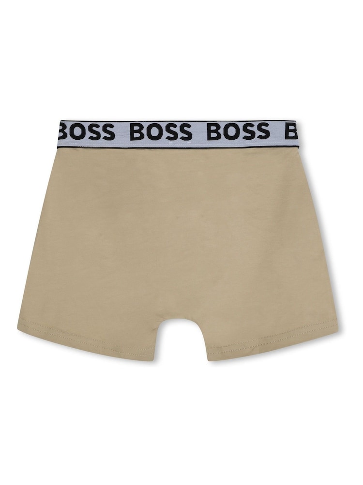 BOSS Natural Logo Boxers 3 Pack - Image 5 of 8