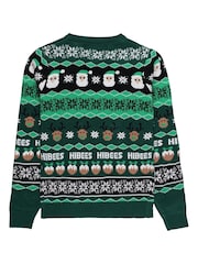 Fanatics Kids Green Hibernian Fairisle Pattern Christmas Jumper - Image 3 of 3