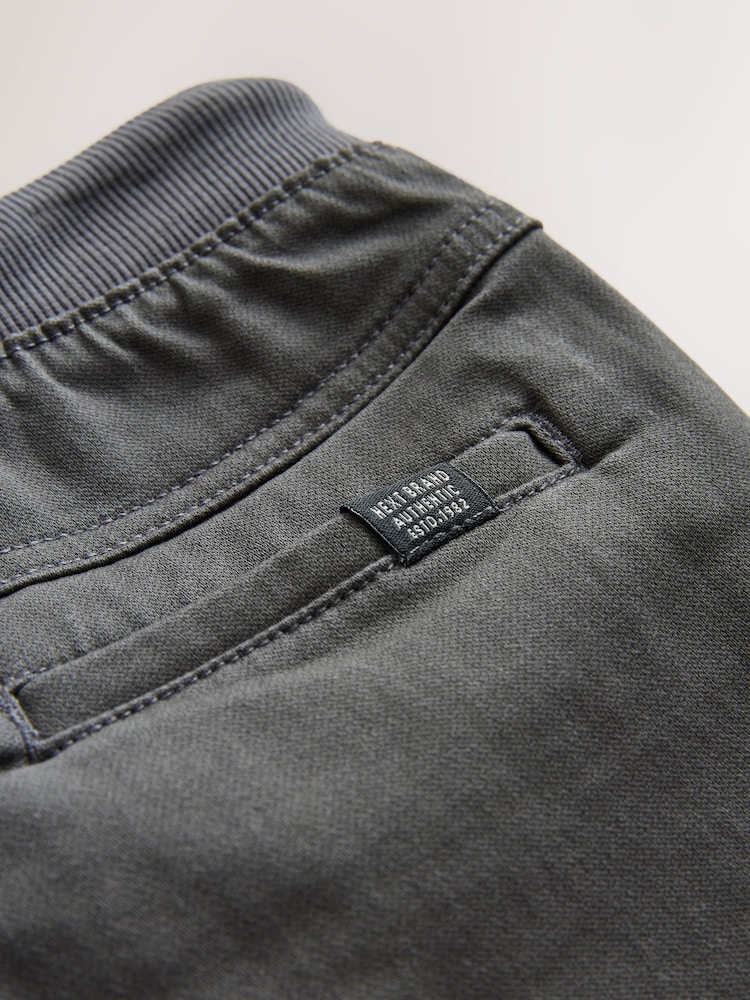 Charcoal Grey Wide Fit Rib Waist Pull-On Trousers (3-16yrs) - Image 4 of 4 Charcoal Grey Wide Fit Rib Waist Pull-On Trousers (3-16yrs) - Image 4 of 4