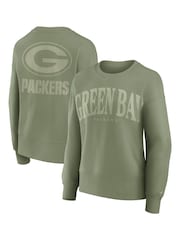 Fanatics Womens NFL Green Bay Packers Elements Cotton Crew Neck Sweat Top - Image 1 of 3