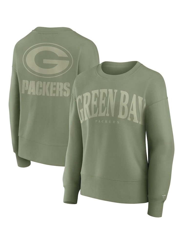 Fanatics Womens NFL Green Bay Packers Elements Cotton Crew Neck Sweat Top - Image 1 of 3