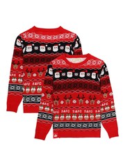 Fanatics Kids Red Sunderland Fairisle Pattern Christmas Jumper - Image 1 of 3
