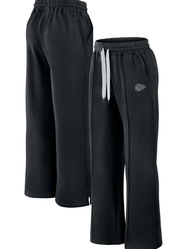Fanatics Womens NFL Kansas City Chiefs Elements Cotton Fleece Black Trousers - Image 1 of 3 Fanatics Womens NFL Kansas City Chiefs Elements Cotton Fleece Black Trousers - Image 1 of 3