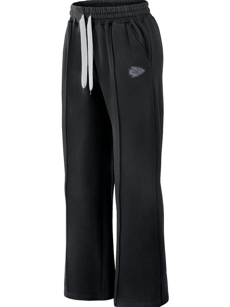 Fanatics Womens NFL Kansas City Chiefs Elements Cotton Fleece Black Trousers - Image 2 of 3 Fanatics Womens NFL Kansas City Chiefs Elements Cotton Fleece Black Trousers - Image 2 of 3
