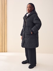 Black Shower Resistant Duvet Padded Coat (3-16yrs) - Image 1 of 11