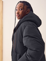 Black Shower Resistant Duvet Padded Coat (3-16yrs) - Image 4 of 11