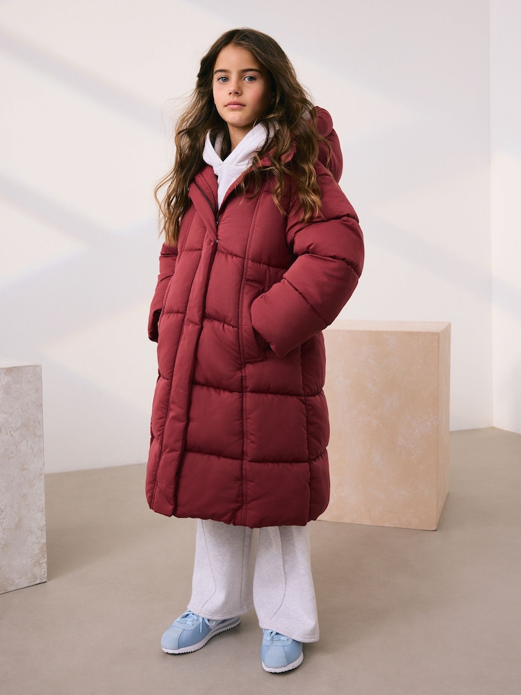 Red Shower Resistant Padded Coat (3-16yrs) - Image 2 of 10 Red Shower Resistant Padded Coat (3-16yrs) - Image 2 of 10