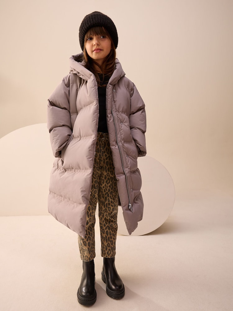Mink Brown Waterproof Fleece Lined Padded Coat (3-16yrs) - Image 1 of 13 Mink Brown Waterproof Fleece Lined Padded Coat (3-16yrs) - Image 1 of 13