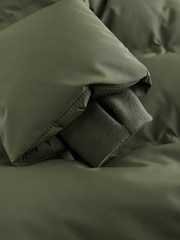 Kaki/vert - Doudoune imperméable doublée de fausse fourrure (3-16ans) - Image 11 sur 13