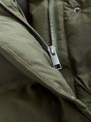 Kaki/vert - Doudoune imperméable doublée de fausse fourrure (3-16ans) - Image 9 sur 13