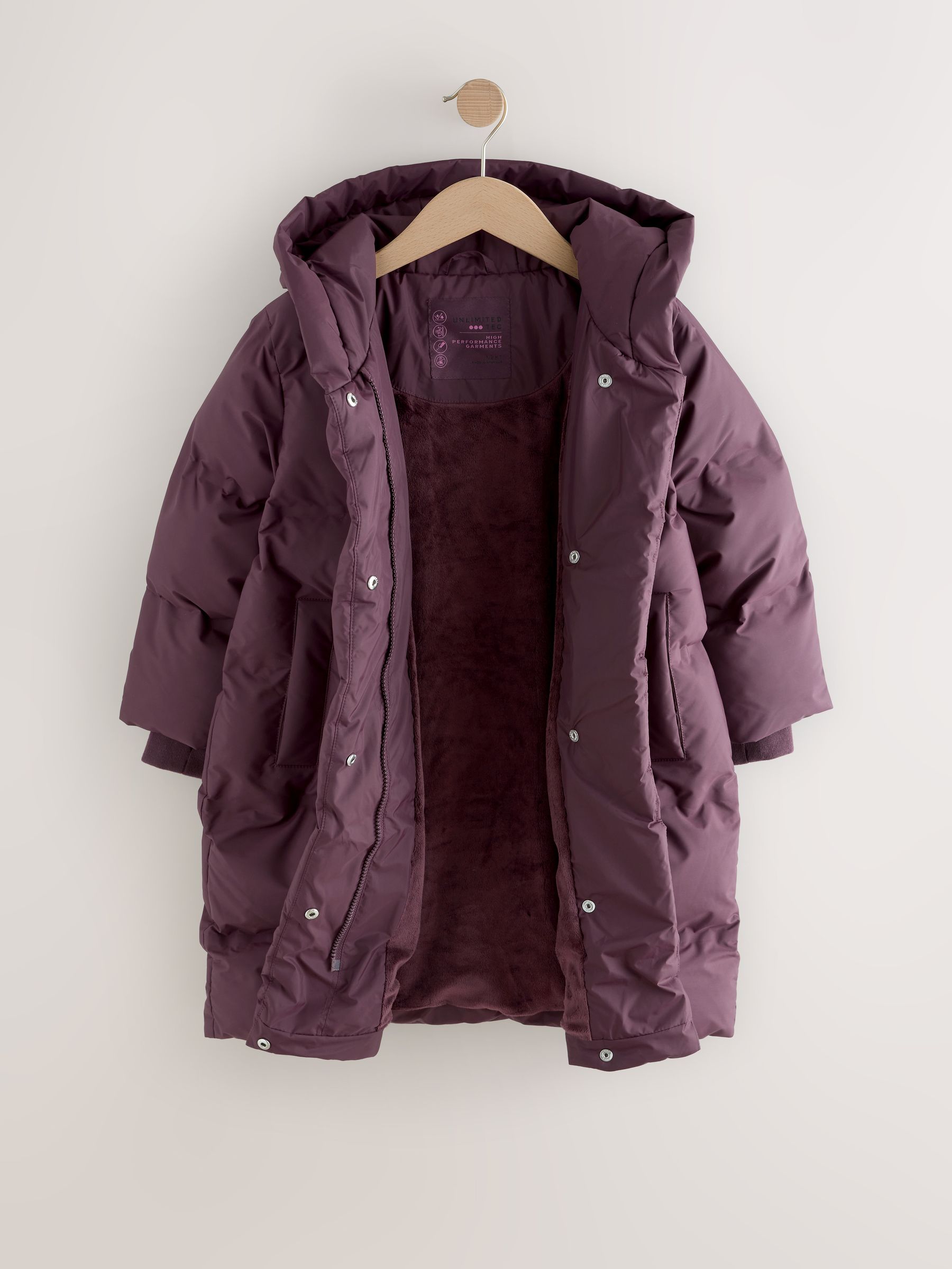 Buy Berry Red Waterproof Faux Fur Lined Padded Coat (3-16yrs) from